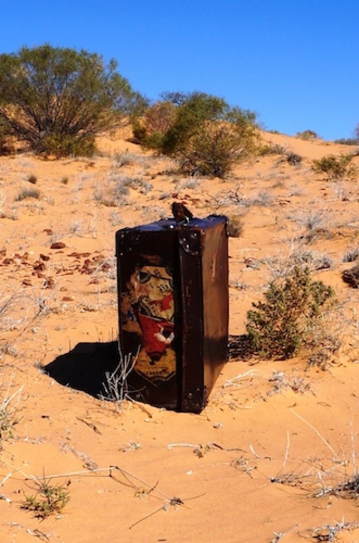 A SUITCASE IN THE DESERT